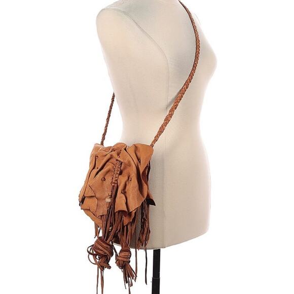 Vintage handmade Carol Kotozre deer skin leather fringe bag - Picture 2 of 10